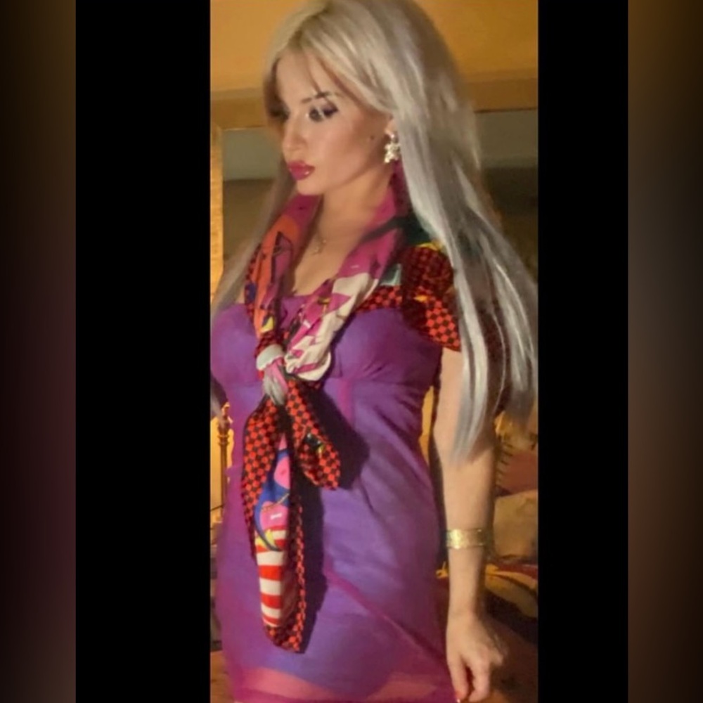 Holographic Plum Dress
